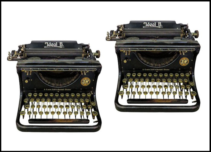 feature two typewriters 14A