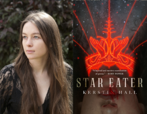 Kerstin Hall author photo (left) Star Eater cover (right)