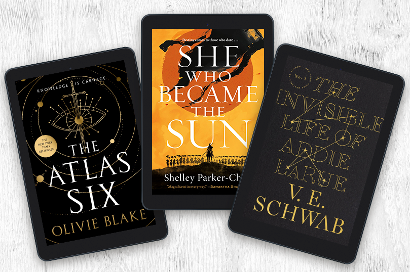 eBooks of The Atlas Six, She Who Became the Sun, and The Invisible Life of Addie LaRue