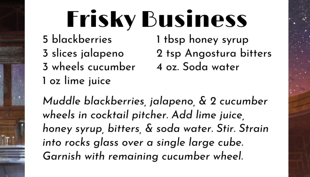 Frisky Business Recipe Card