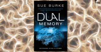 Dual Memory by Sue Burke on a synaptic tan background