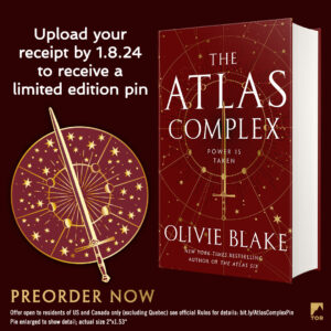 the atlas complex by olivie blake preorder campaign - enamel pin