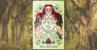 after the forest by kell woods in front of arched and gnarled trees