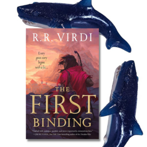 the first binding by r.r. virdi being flanked by two shiny gummi sharks