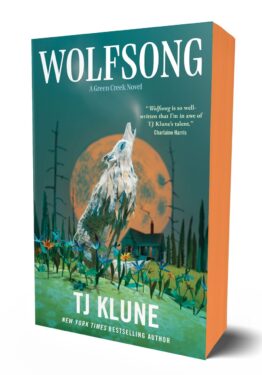 wolfsong by tj klune with orange sprayed edges